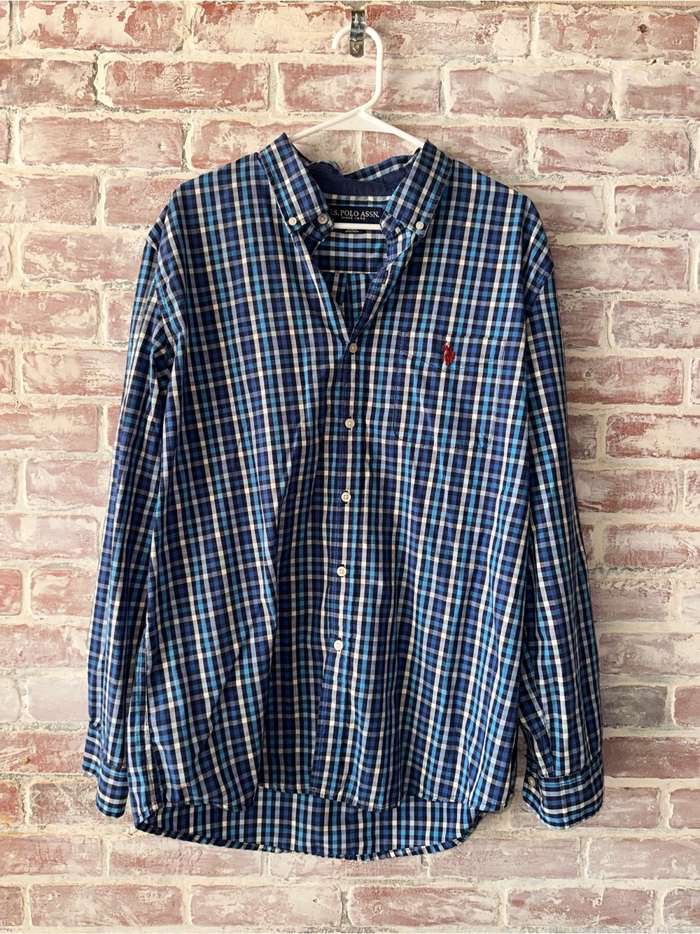U.S. Polo Assn. Blue Plaid Button-Down Shirt